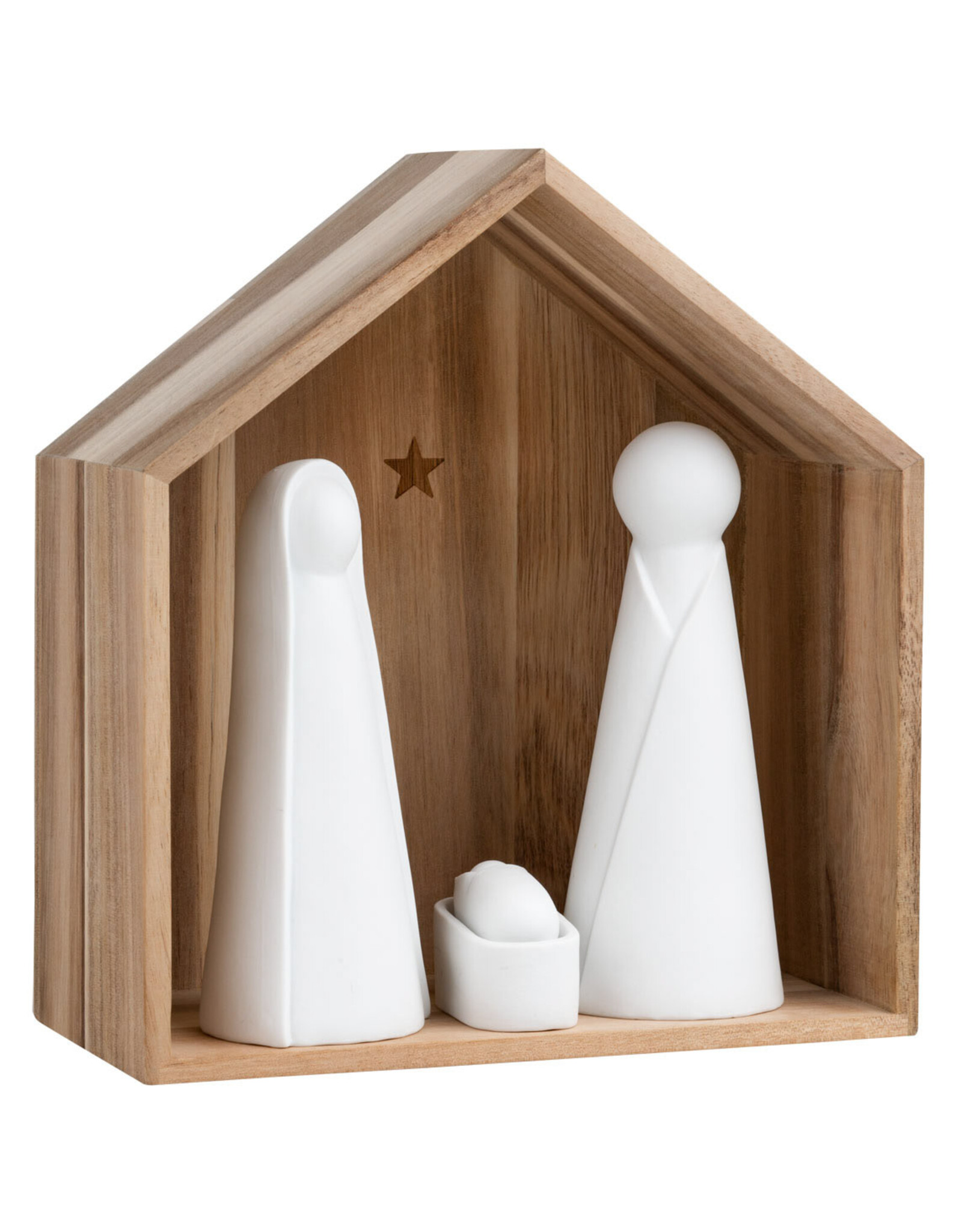Raeder Kerststal L - Witte Figuren - 45 x 9,5 cm