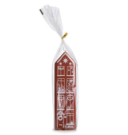 Rustik Lys Kaars, Gingerbread house M - Clay - 5,5 x 20cm