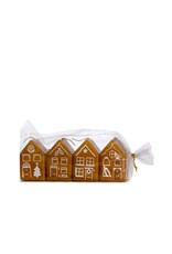 Rustik Lys Kaars, Gingerbread house 4st - Siena - 4x6 cm
