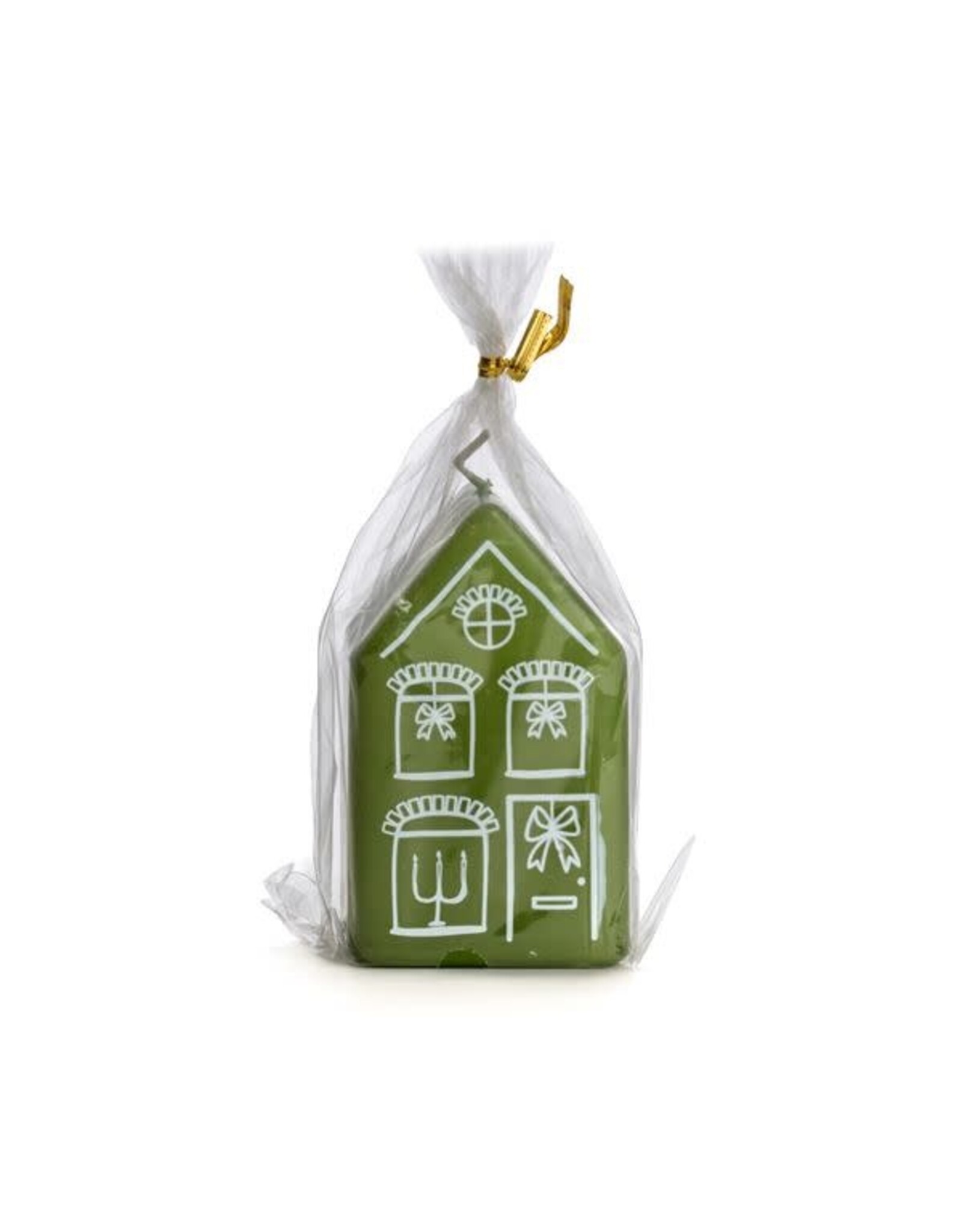 Rustik Lys Kaars, Gingerbread house M - Thijm - 5,5 x9cm