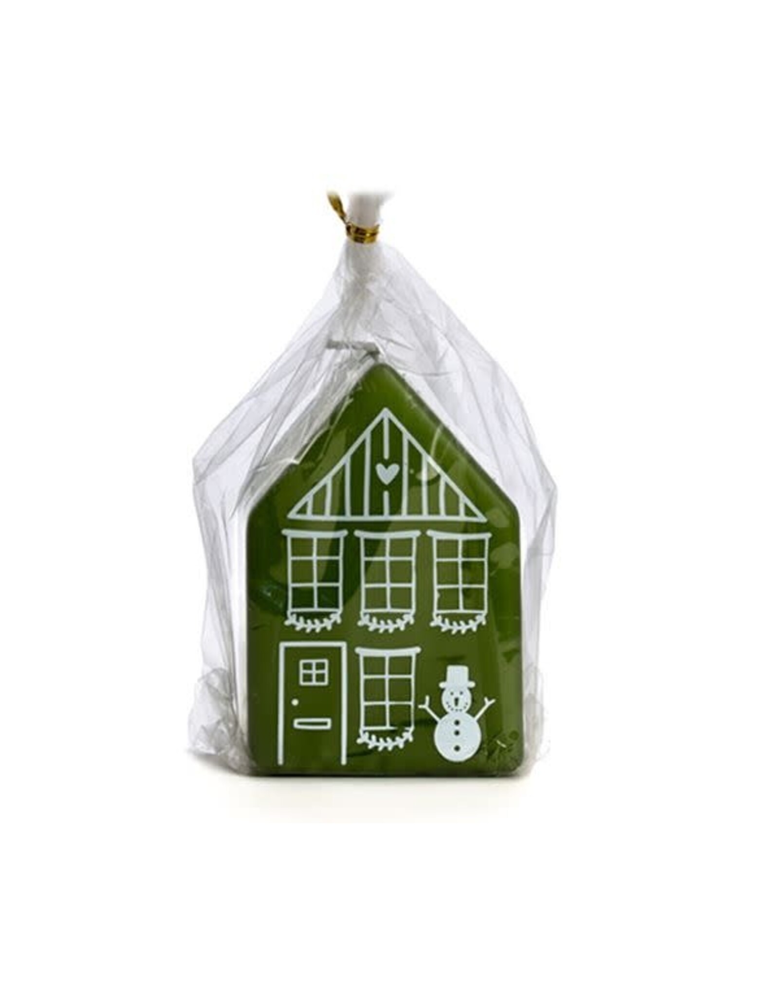Rustik Lys Kaars, Gingerbread house L - Thijm - 7x10cm