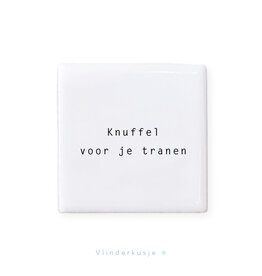 Vlinderkusjes Mini Troosttegeltje - Knuffel voor je tranen - 5,5 x 5,5 cm