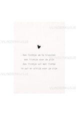 Vlinderkusjes Wenskaart - Lichtje om te troosten - Postkaart + Envelop