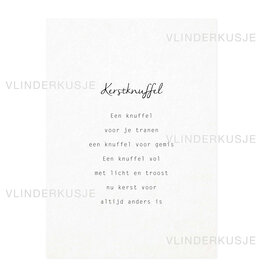 Vlinderkusjes Wenskaart - Kerstknuffel - Postkaart + Envelop