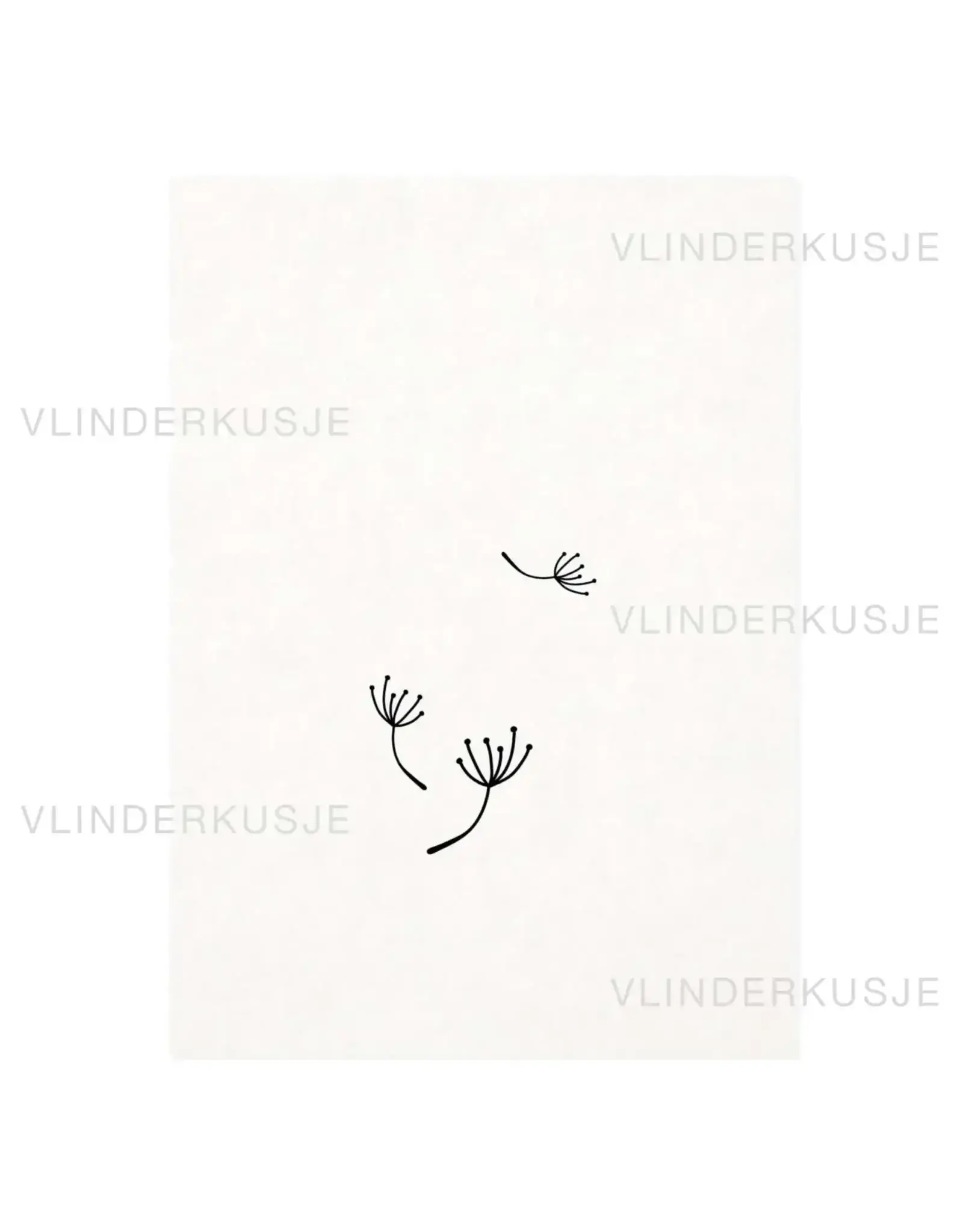 Vlinderkusjes Wenskaart - Pluisje in de wind - Postkaart + Envelop