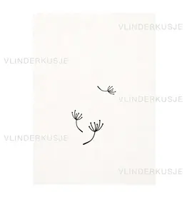 Vlinderkusjes Wenskaart - Pluisje in de wind - Postkaart + Envelop