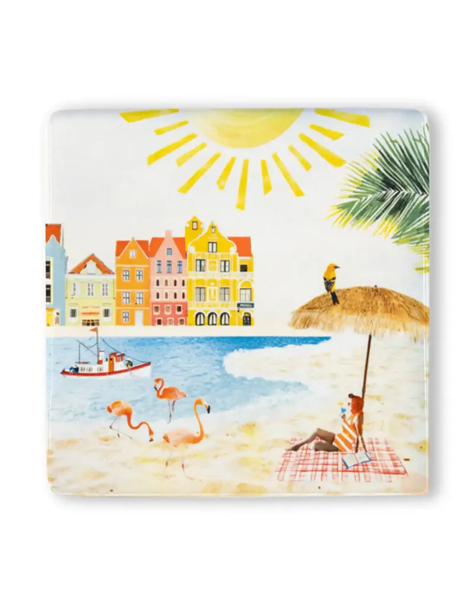 Storytiles Mini Tegel / Magneet - Colorful Curaçao - 6 x 6 cm