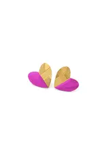 Nadja Carlotti Oorstud Hart bi-materiaal - Violet