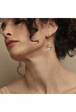 Nadja Carlotti Oorbel Ginkgo Hangend - Messing verguld