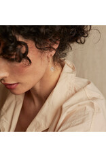 Nadja Carlotti Oorbel Ginkgo -  Korte ketting - Messing