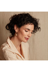 Nadja Carlotti Oorbel Ginkgo -  Korte ketting - Messing
