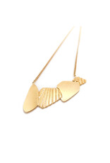 Nadja Carlotti Ketting Cailloux - Messing - 37cm