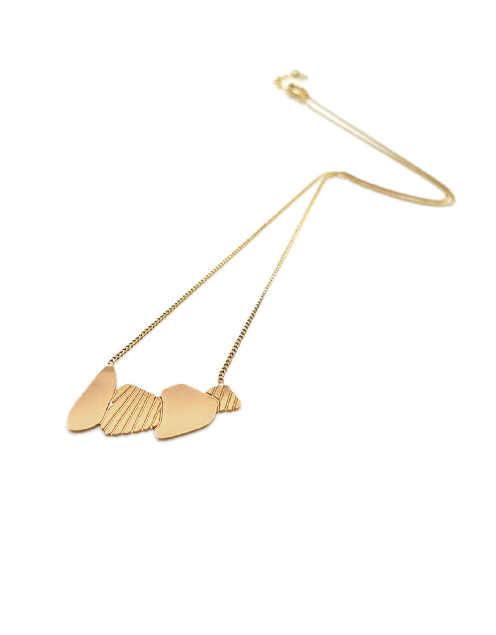 Nadja Carlotti Ketting Cailloux - Messing - 37cm