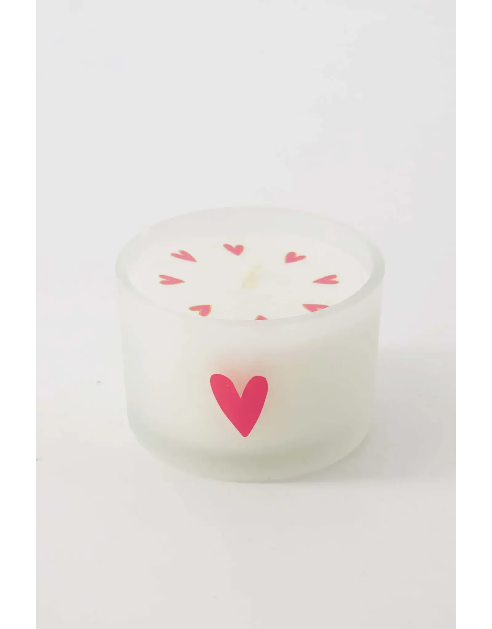 Zusss Deurkaarsje, Hartje - Wit/Roze