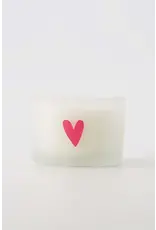 Zusss Deurkaarsje, Hartje - Wit/Roze