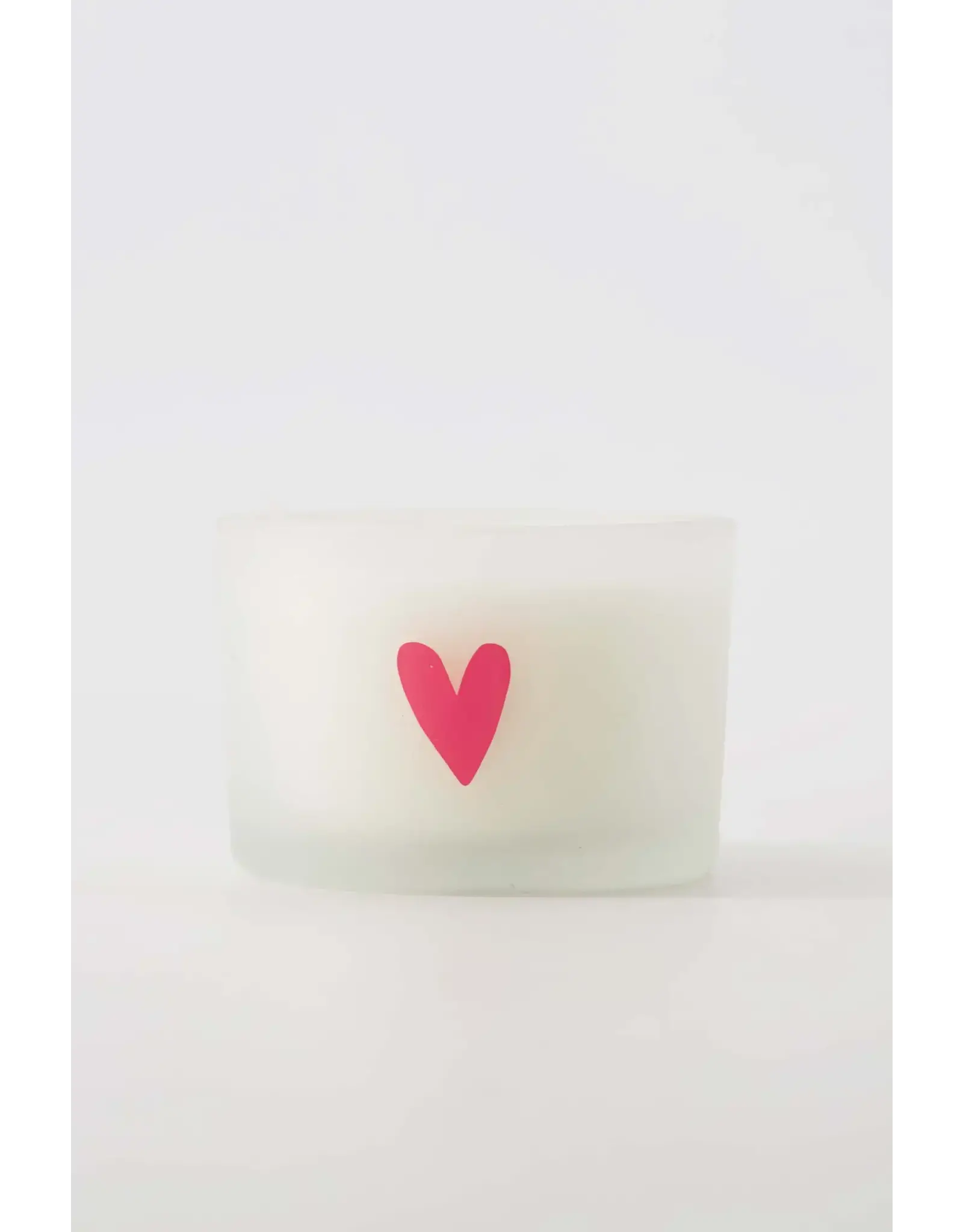Zusss Deurkaarsje, Hartje - Wit/Roze