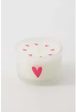 Zusss Deurkaarsje, Hartje - Wit/Roze
