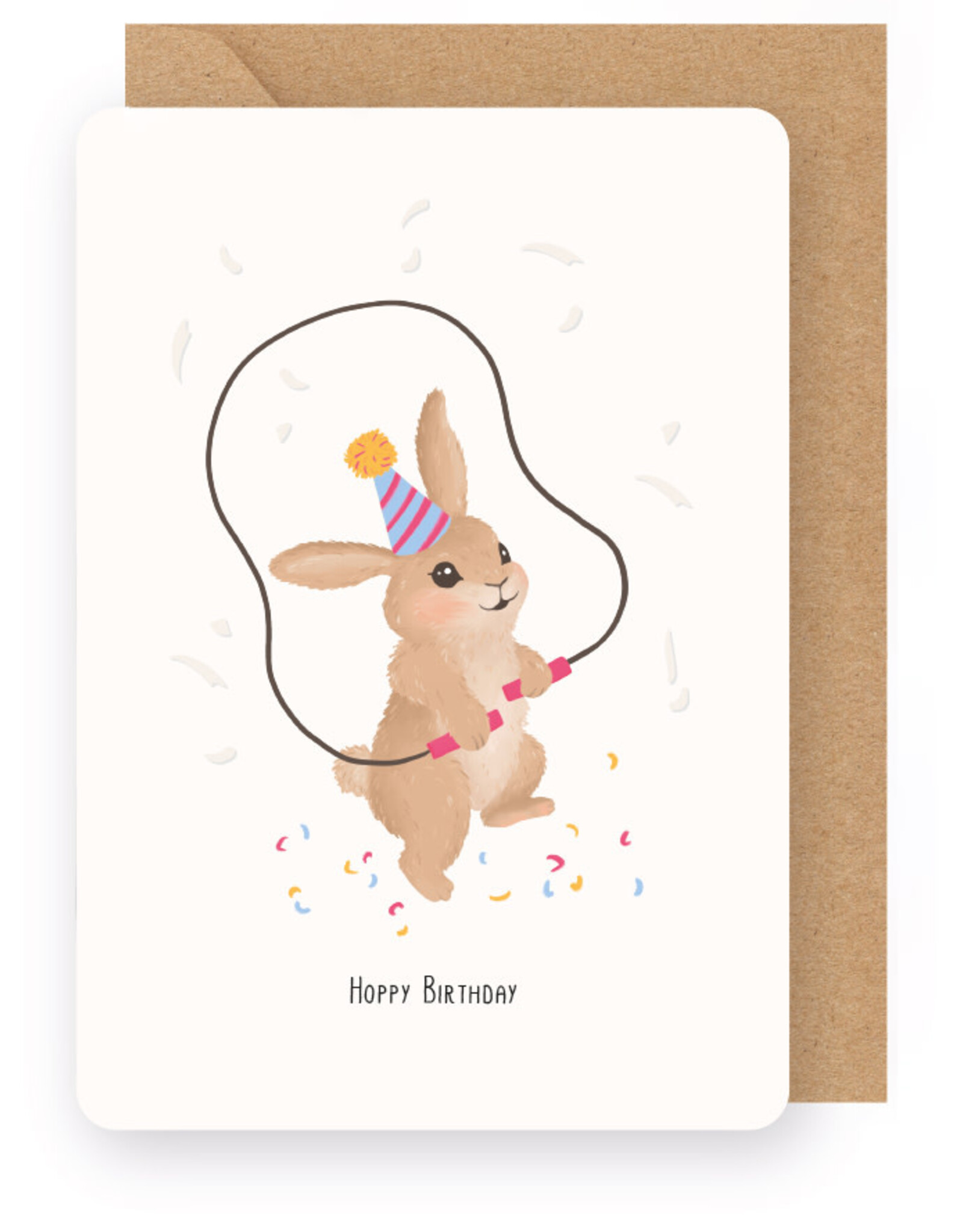 Enfant Terrible Wenskaart - Hoppy birthday - Dubbele kaart + Envelop