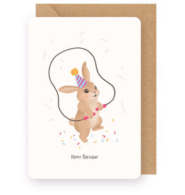 Enfant Terrible Wenskaart - Hoppy birthday - Dubbele kaart + Envelop Enfant Terrible Wenskaart - Hoppy birthday - Dubbele kaart + Envelop