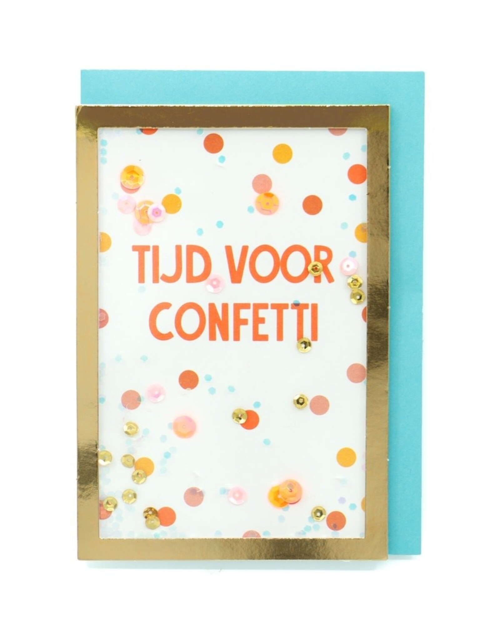 Enfant Terrible Wenskaart - Tijd voor confetti - Dubbele kaart + Envelop
