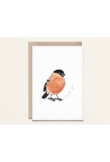 Kathings Wenskaart - Goudvink, Thank you - Dubbele kaart + Envelop