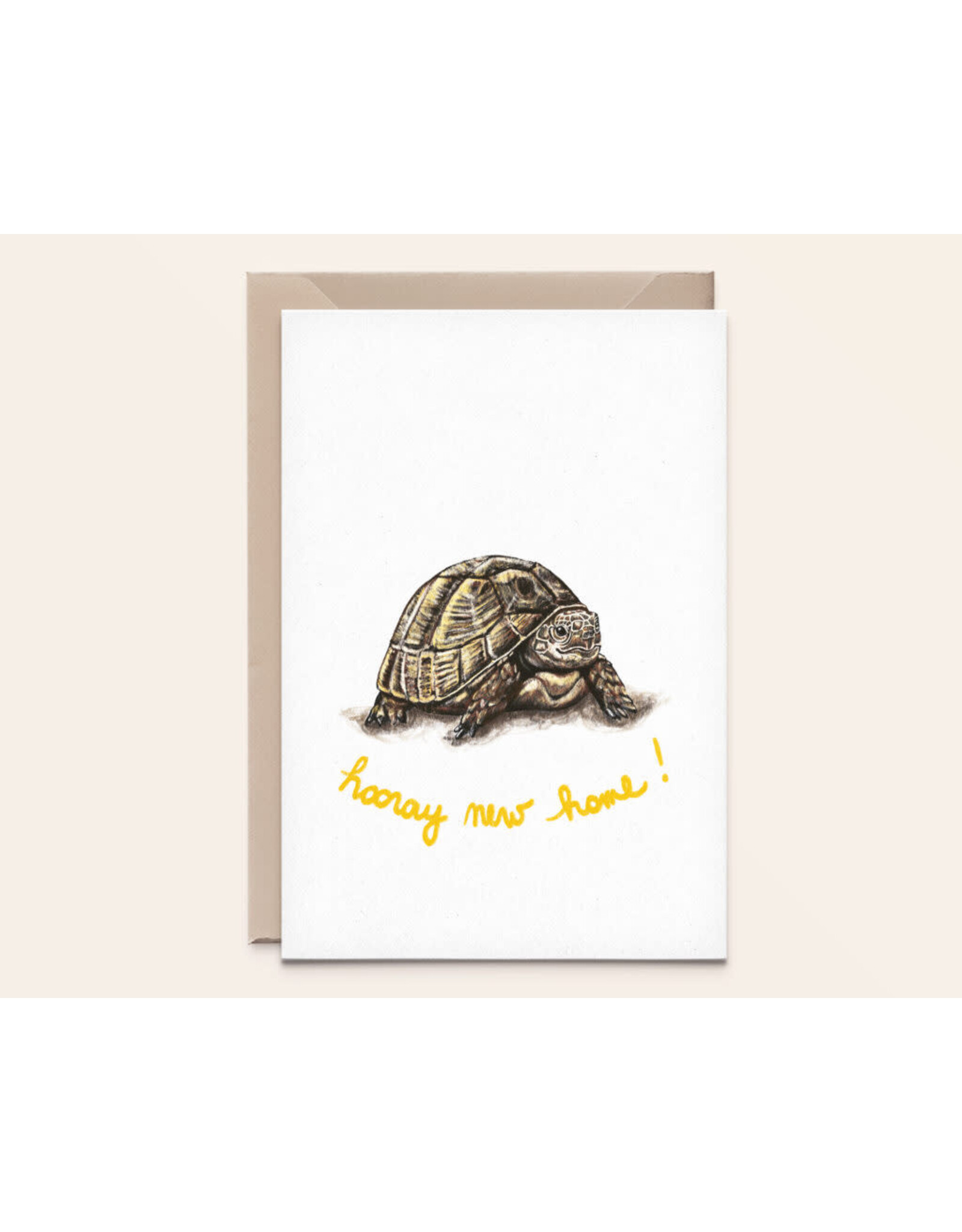 Kathings Wenskaart - Landschildpad - Dubbele kaart + Envelop