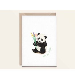 Kathings Wenskaart - Panda, Voor de liefste - Dubbele kaart + Envelop