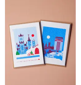 mmmMar Wenskaart  - Kerst - Drie Torens Winter - Postkaart + Envelop