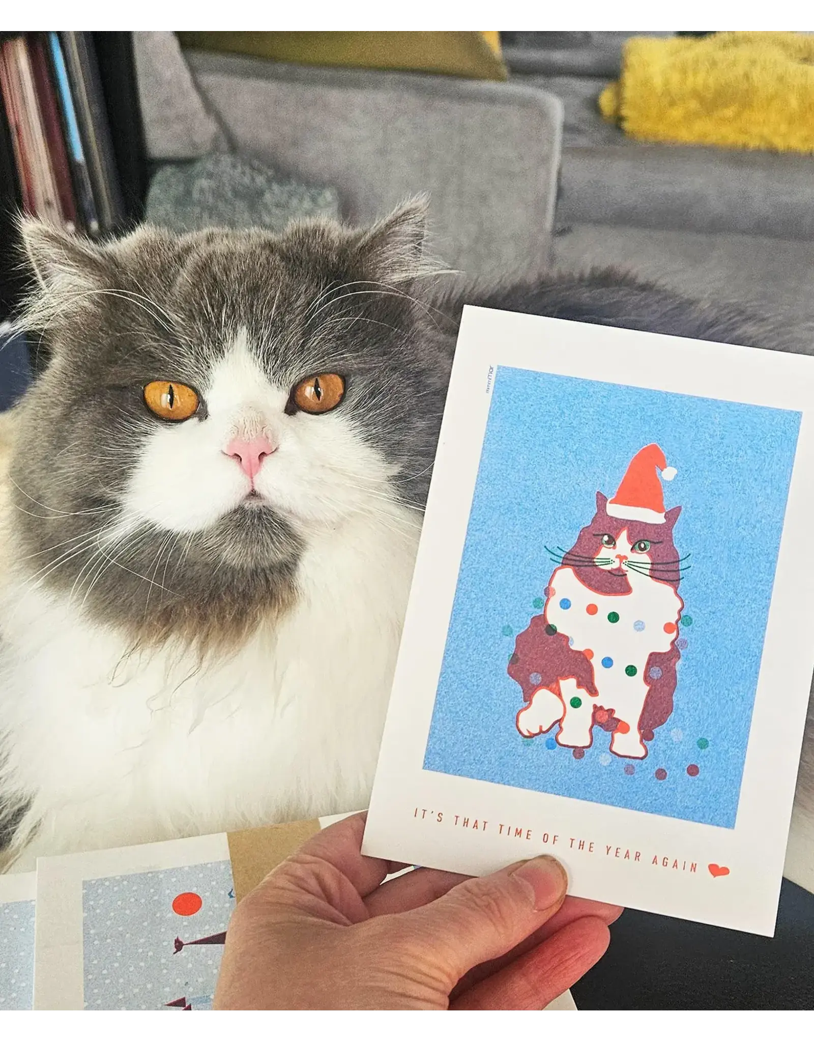 mmmMar Wenskaart - Kerst - Johnny That time, Groen - Postkaart + Envelop