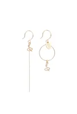 Murielle Perrotti Oorbel MP - Snake, Creool&Ketting - Goud - Asym