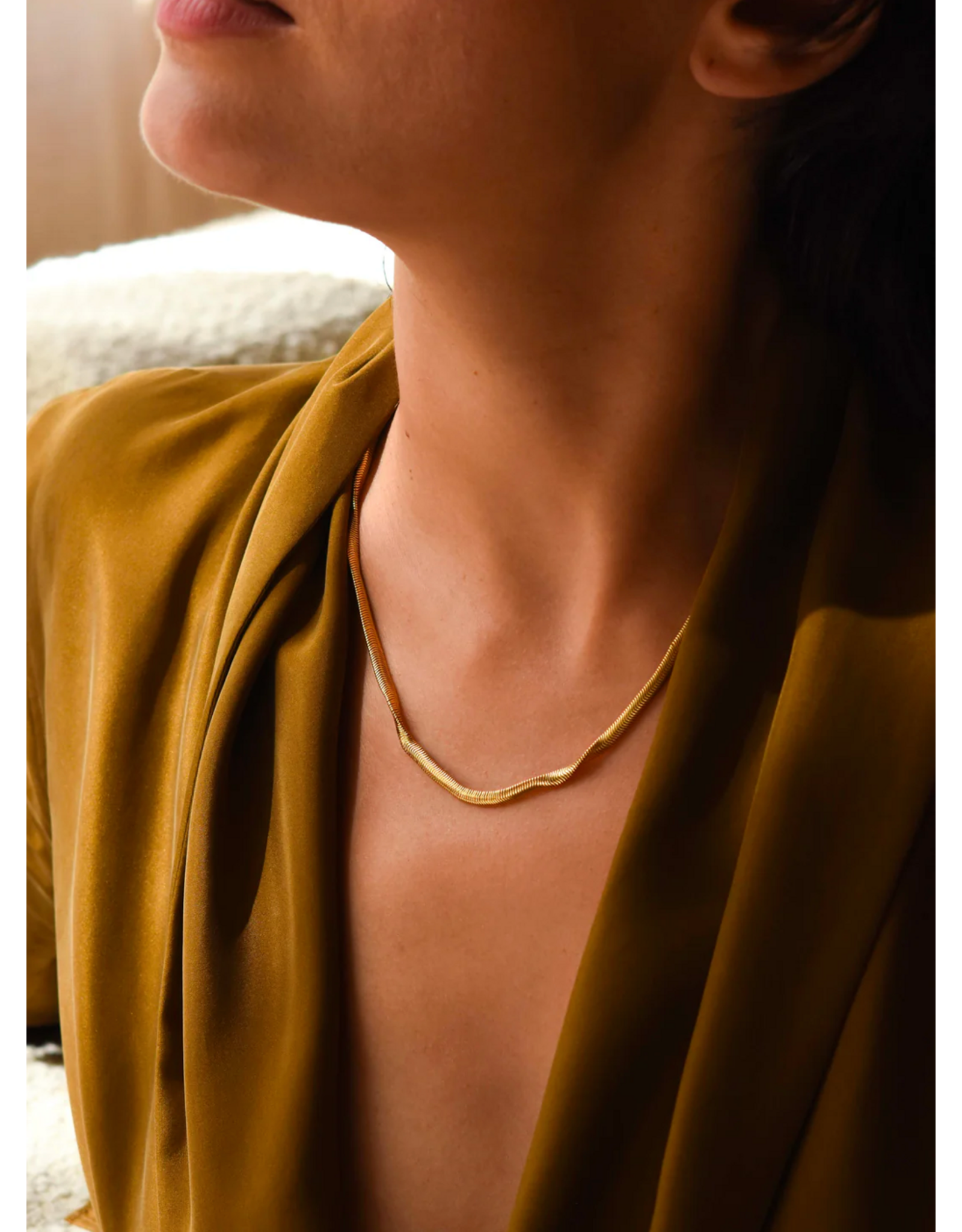 Judith Benita Ketting - Aava Twist - Messing Verguld (24K)