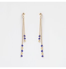 Judith Benita Oorbel Molto Multi - Blauw - Messing Verguld (24K) Judith Benita Oorbel Molto Multi - Blauw - Messing Verguld (24K)