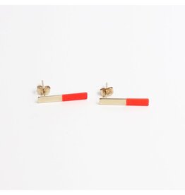 Judith Benita Oorbel Trait - Tangerine - Messing Verguld 24K Judith Benita Oorbel Trait - Tangerine - Messing Verguld 24K