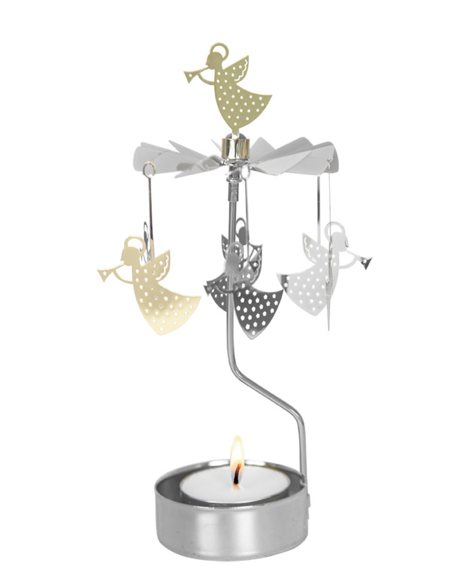 Pluto Theelicht Molentje - Trumpet Angel - Ø 6,5 x 16cm