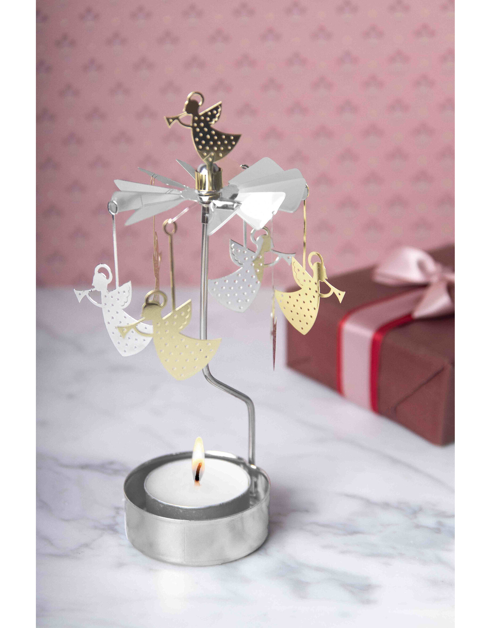 Pluto Theelicht Molentje - Trumpet Angel - Ø 6,5 x 16cm