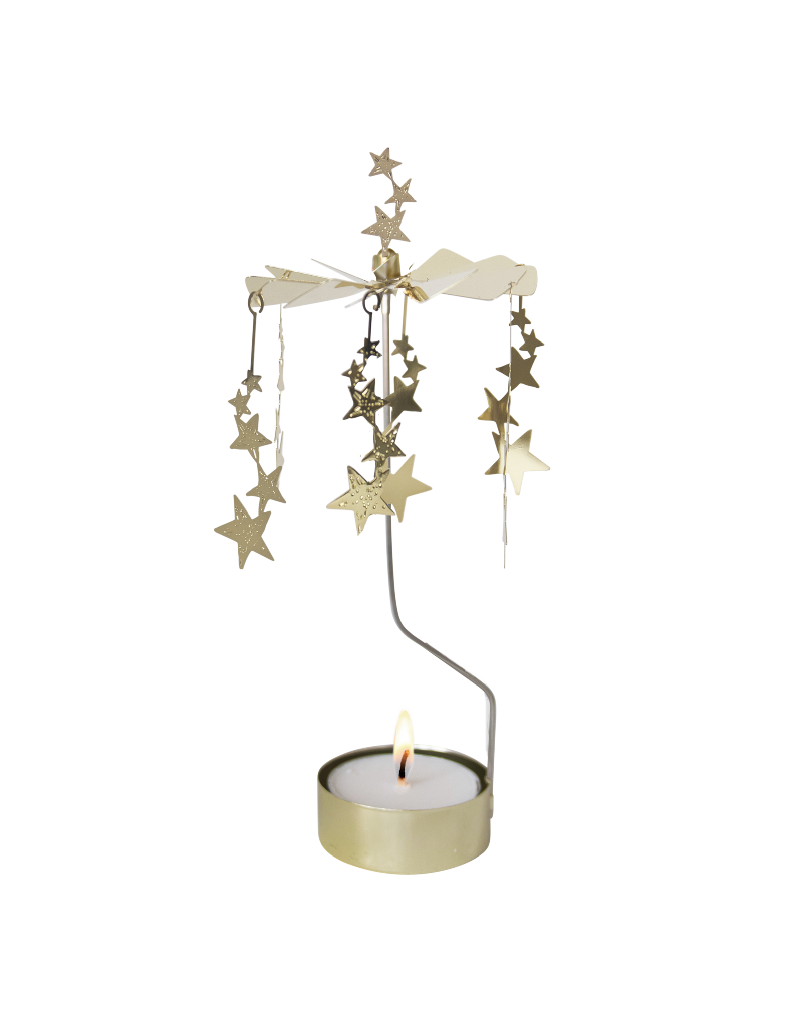 Pluto Theelicht Molentje - Nightsky, Goud - Ø 6,5 x 16cm