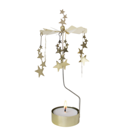 Pluto Theelicht Molentje - Nightsky, Goud - Ø 6,5 x 16cm