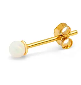 Lulu Copenhagen Oorbel Stud - Color Ball, Stone Opal - Single - 3mm