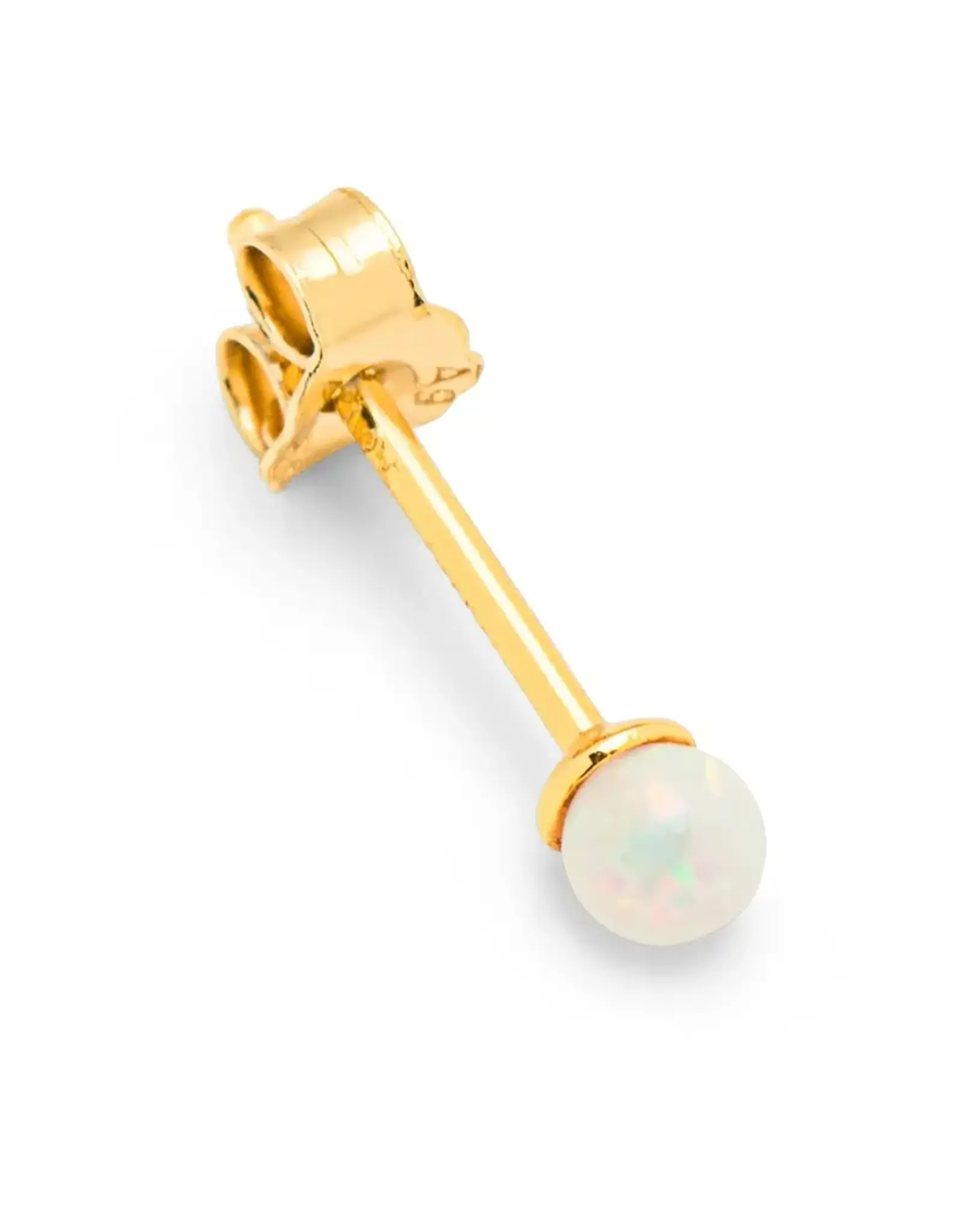 Lulu Copenhagen Oorbel Stud - Color Ball, Stone Opal - Single - 3mm