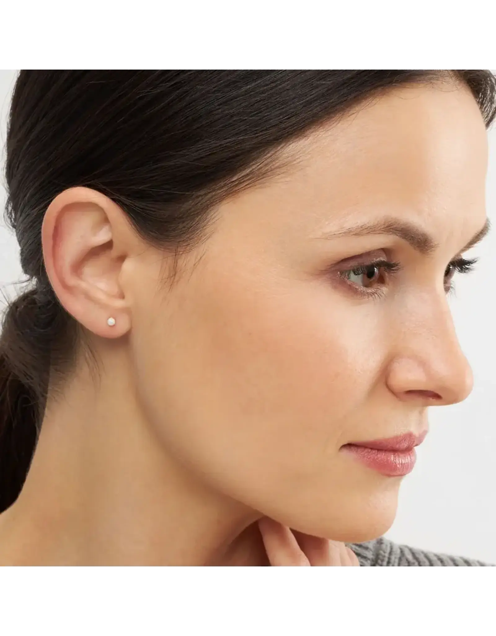 Lulu Copenhagen Oorbel Stud - Color Ball, Stone Opal - Single - 3mm