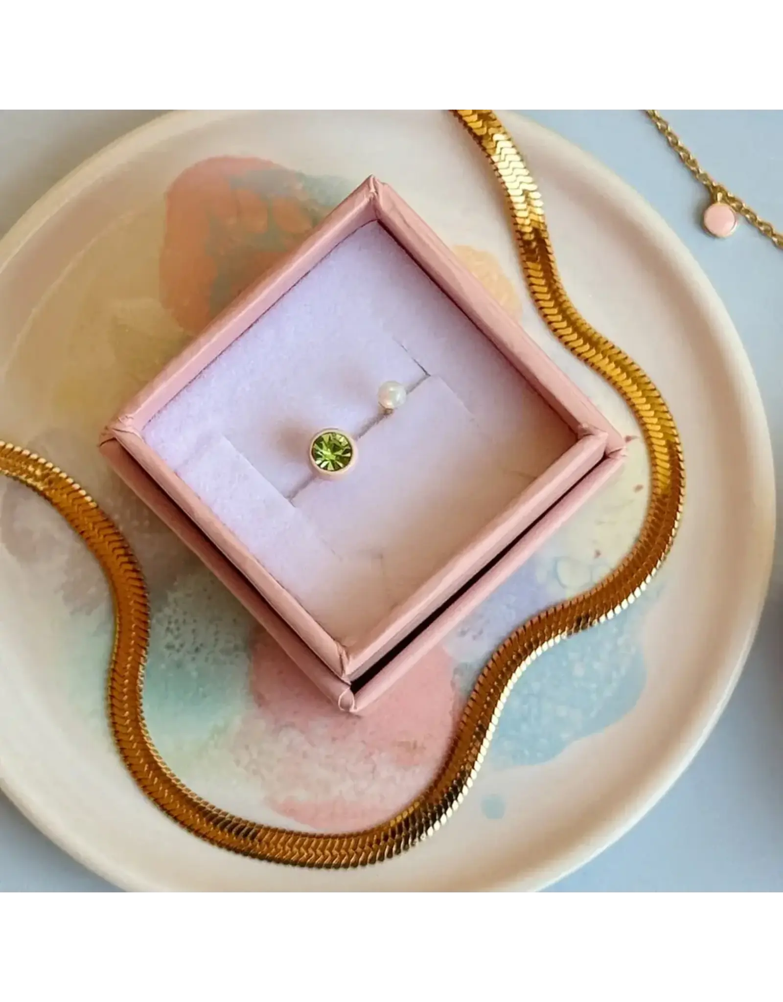 Lulu Copenhagen Oorbel Stud - Color Ball, Stone Opal - Single - 3mm