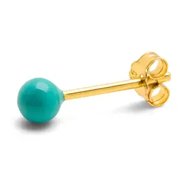 Lulu Copenhagen Oorbel Stud M - Color Ball, Petrol - Single - 4mm