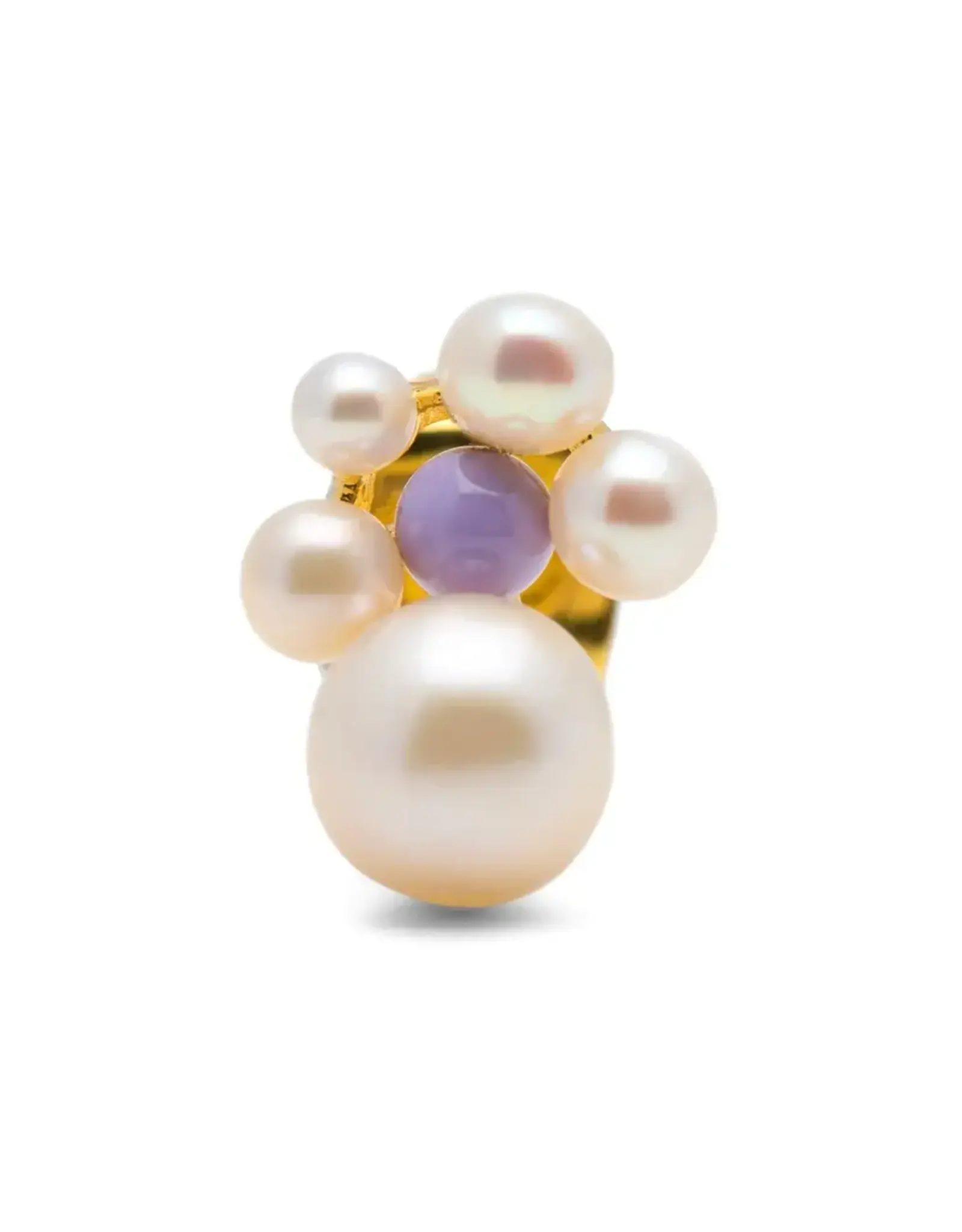 Lulu Copenhagen Oorbel - Bouquet Pearls, Lavender - Single