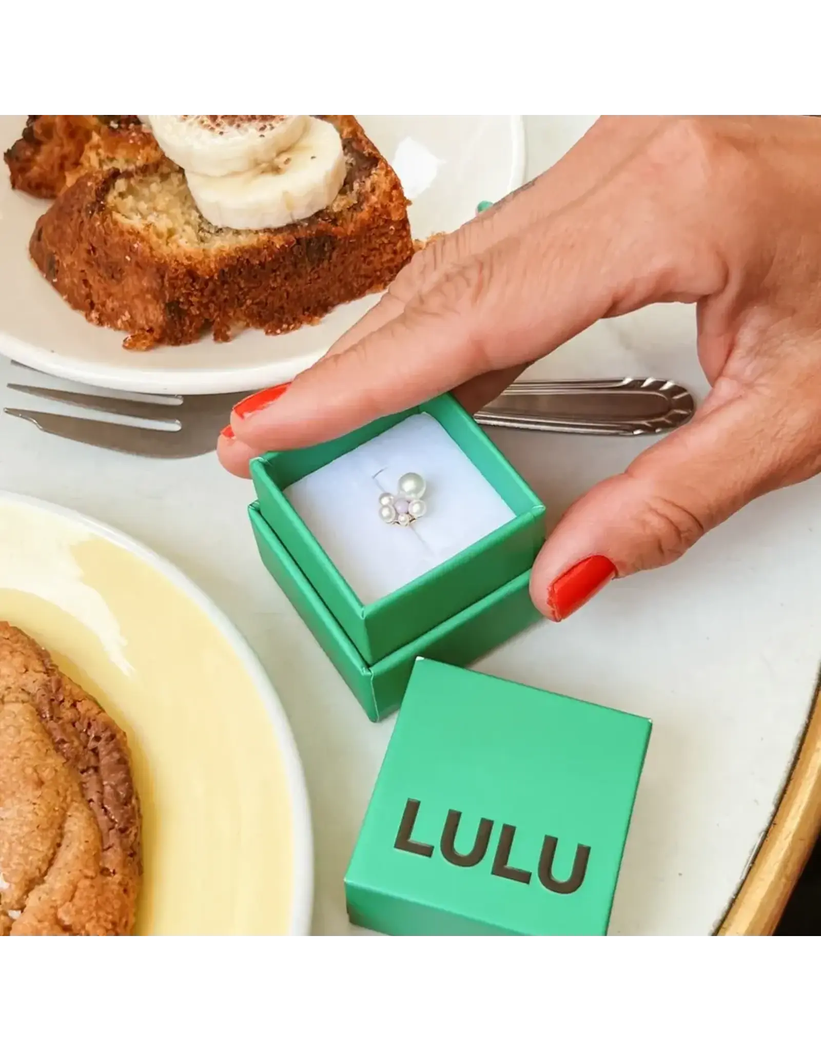 Lulu Copenhagen Oorbel - Bouquet Pearls, Lavender - Single