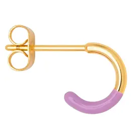 Lulu Copenhagen Oorbel Hoop - Half Dip/ Purple - Single