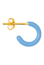 Lulu Copenhagen Oorbel Hoop S - Light Blue - Single - 1cm
