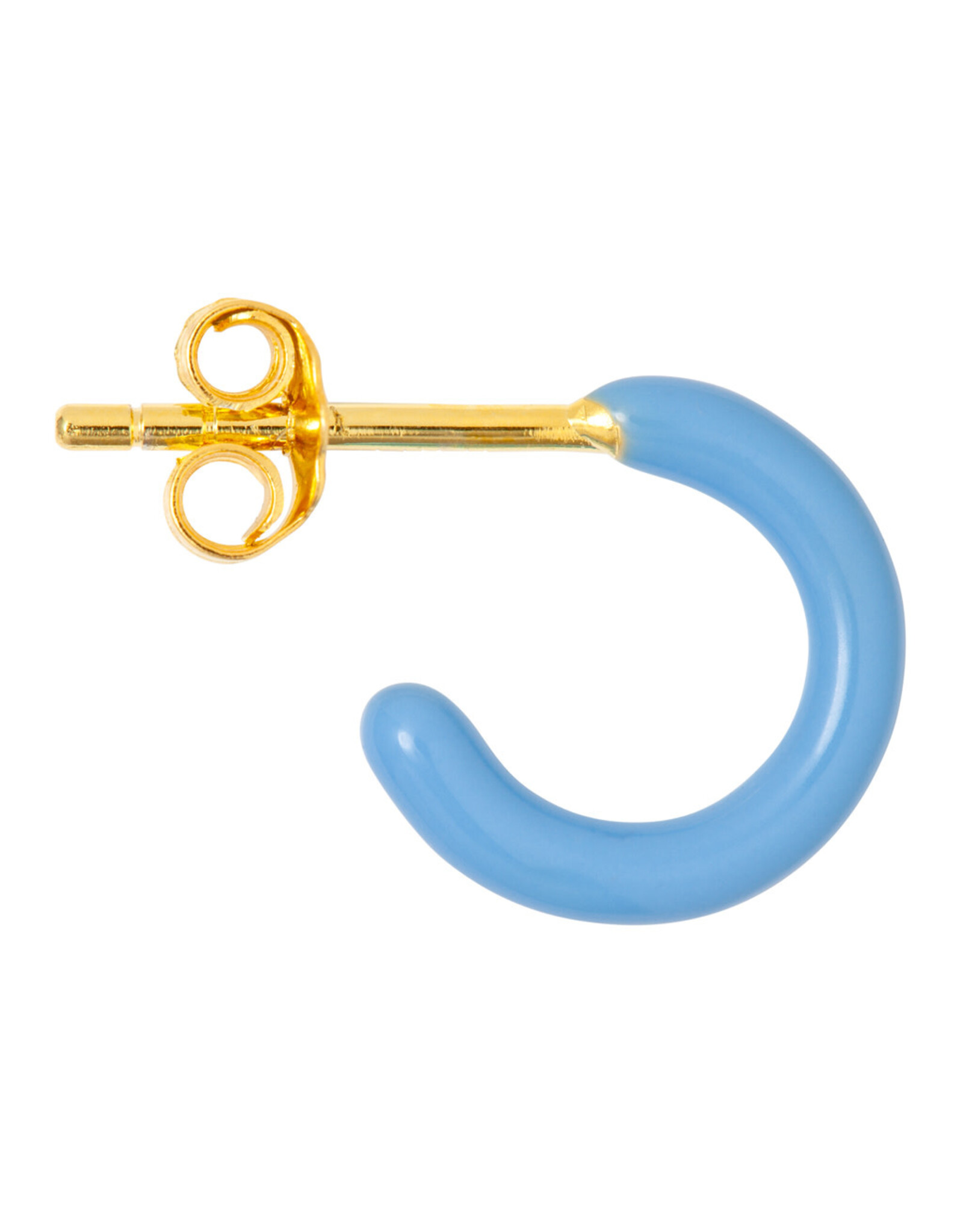 Lulu Copenhagen Oorbel Hoop S - Light Blue - Single - 1cm