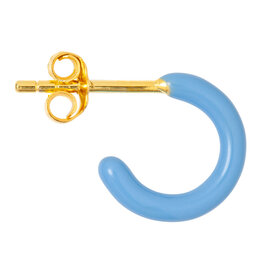 Lulu Copenhagen Oorbel Hoop S - Light Blue - Single - 1cm