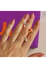 Lulu Copenhagen Oorbel Stud - Bouquet Red - Goud - Single