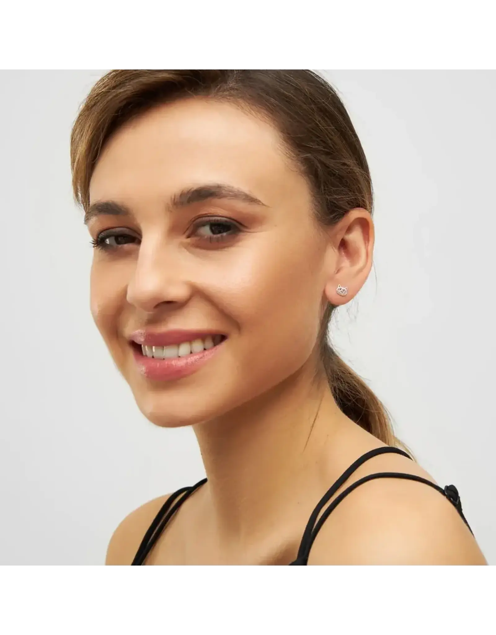 Lulu Copenhagen Oorbel Stud - Kitty - Zilver - Single